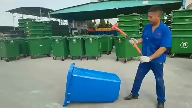 120L Large Capacity Trash Can With Movable Wheels